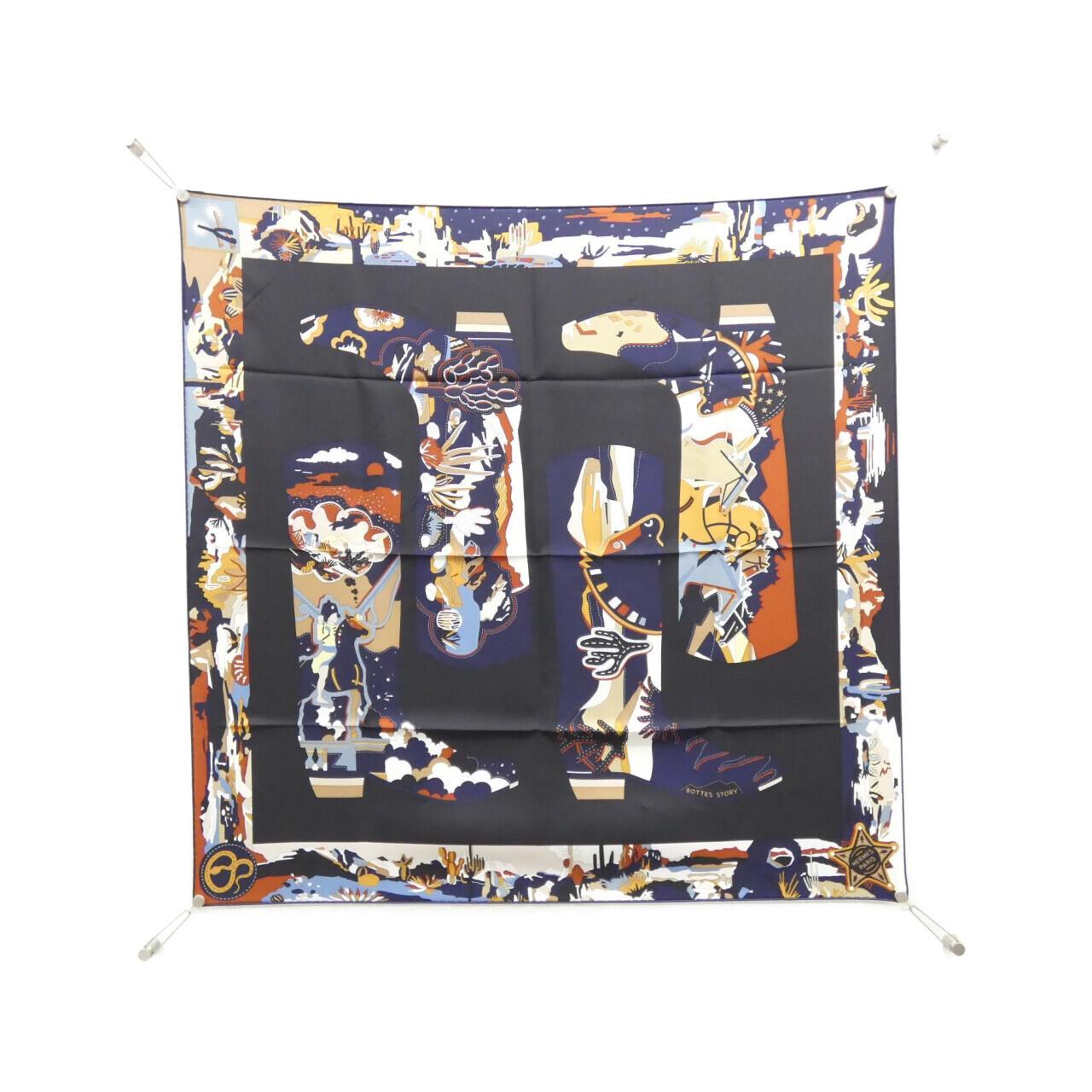 エルメス BOTTES STORY カレ 004203S スカーフ【中古】 エルメス  