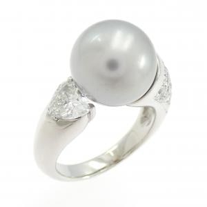 750WG 黒蝶パール リング 11.3mm