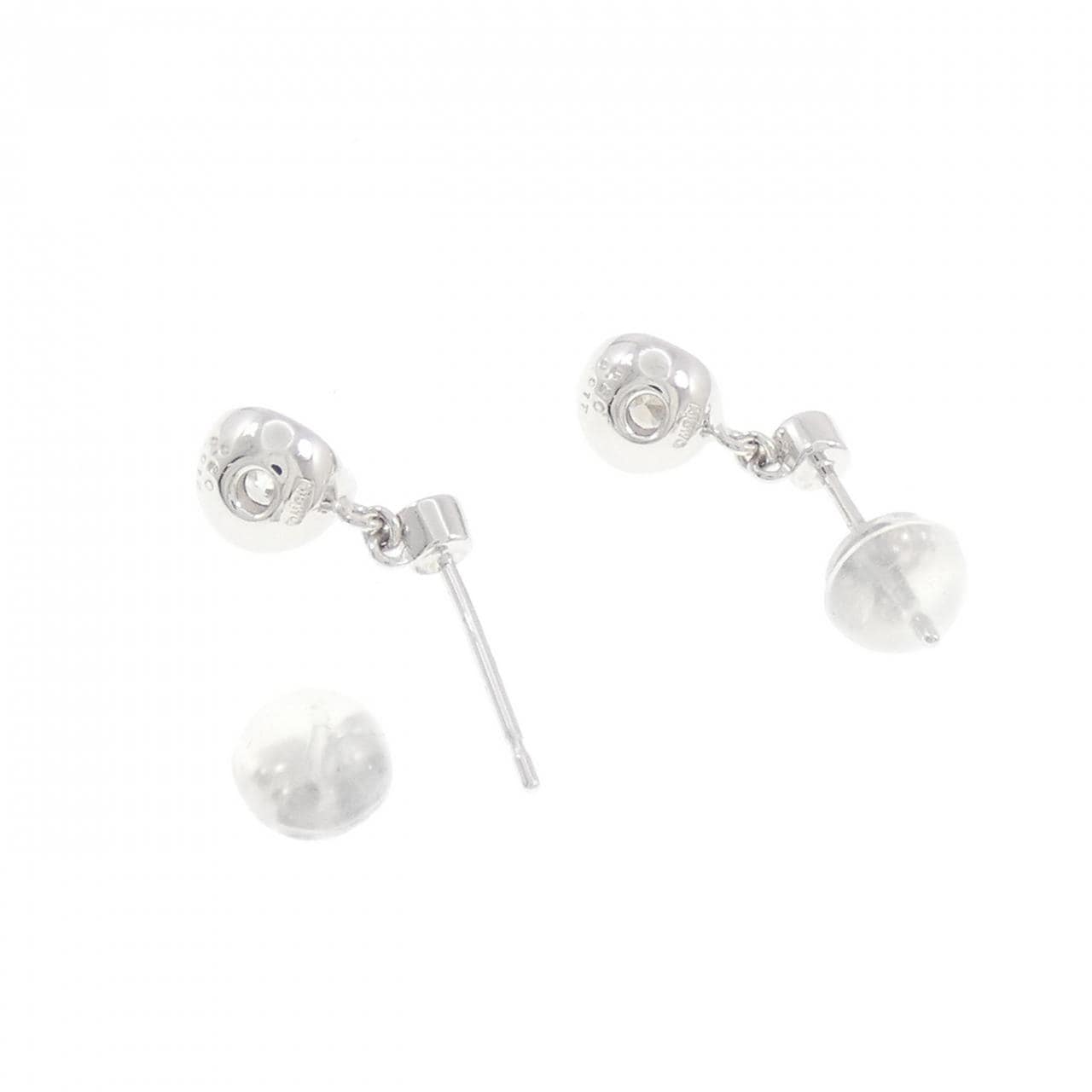 K18WG ダイヤモンド ピアス 0.434CT