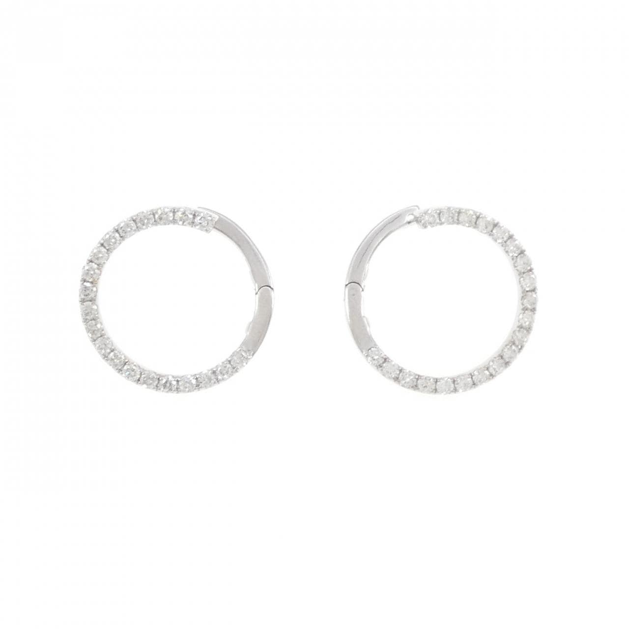 K18WG ダイヤモンド ピアス 1.00CT