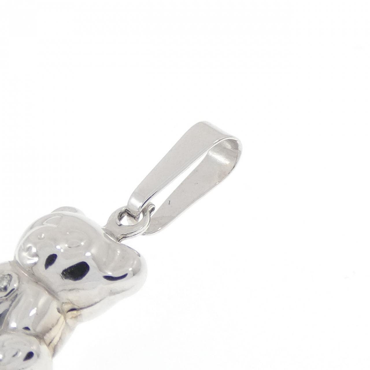 750WG ベア ダイヤモンド ペンダント 0.02CT