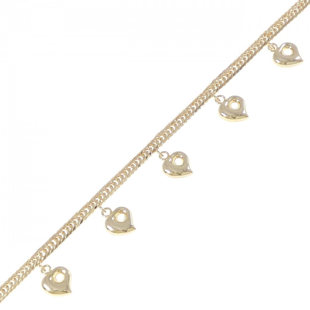 K18YG ハート ブレスレット