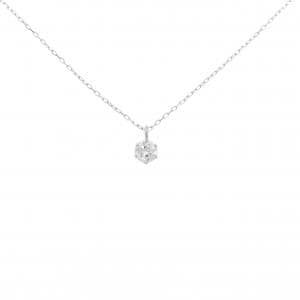 【新品】PT900/PT850 ソリティア ダイヤモンド ネックレス 0.12CT