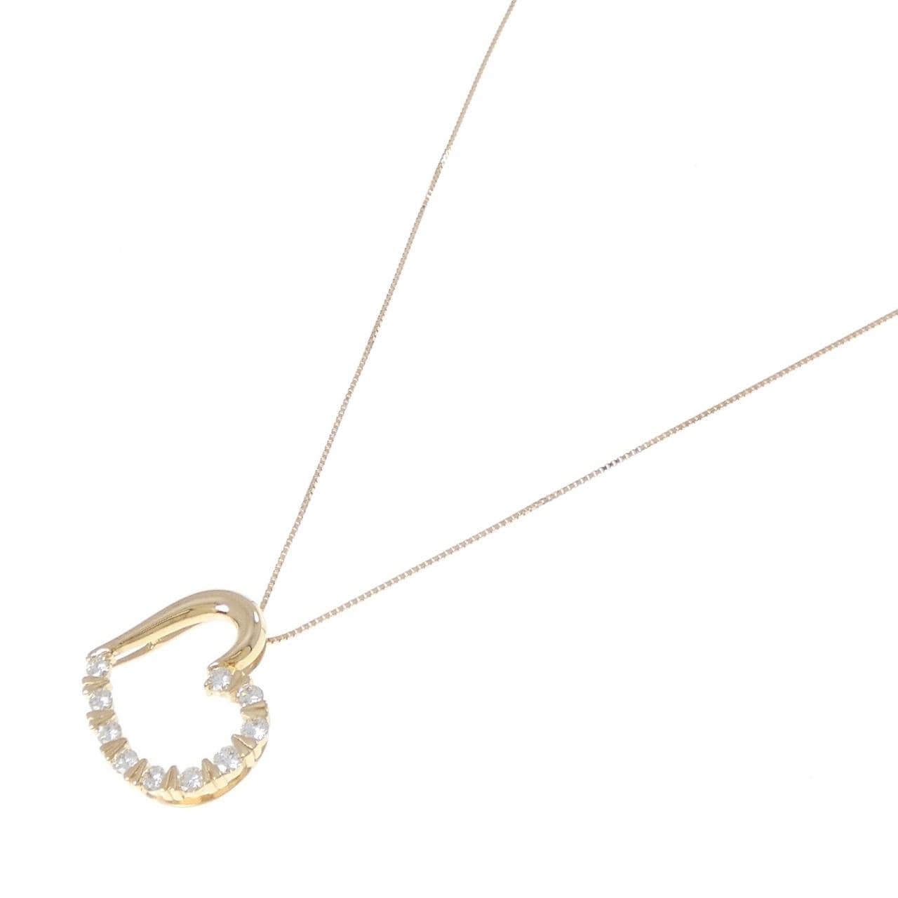 K18YG ハート ダイヤモンド ネックレス 1.00CT