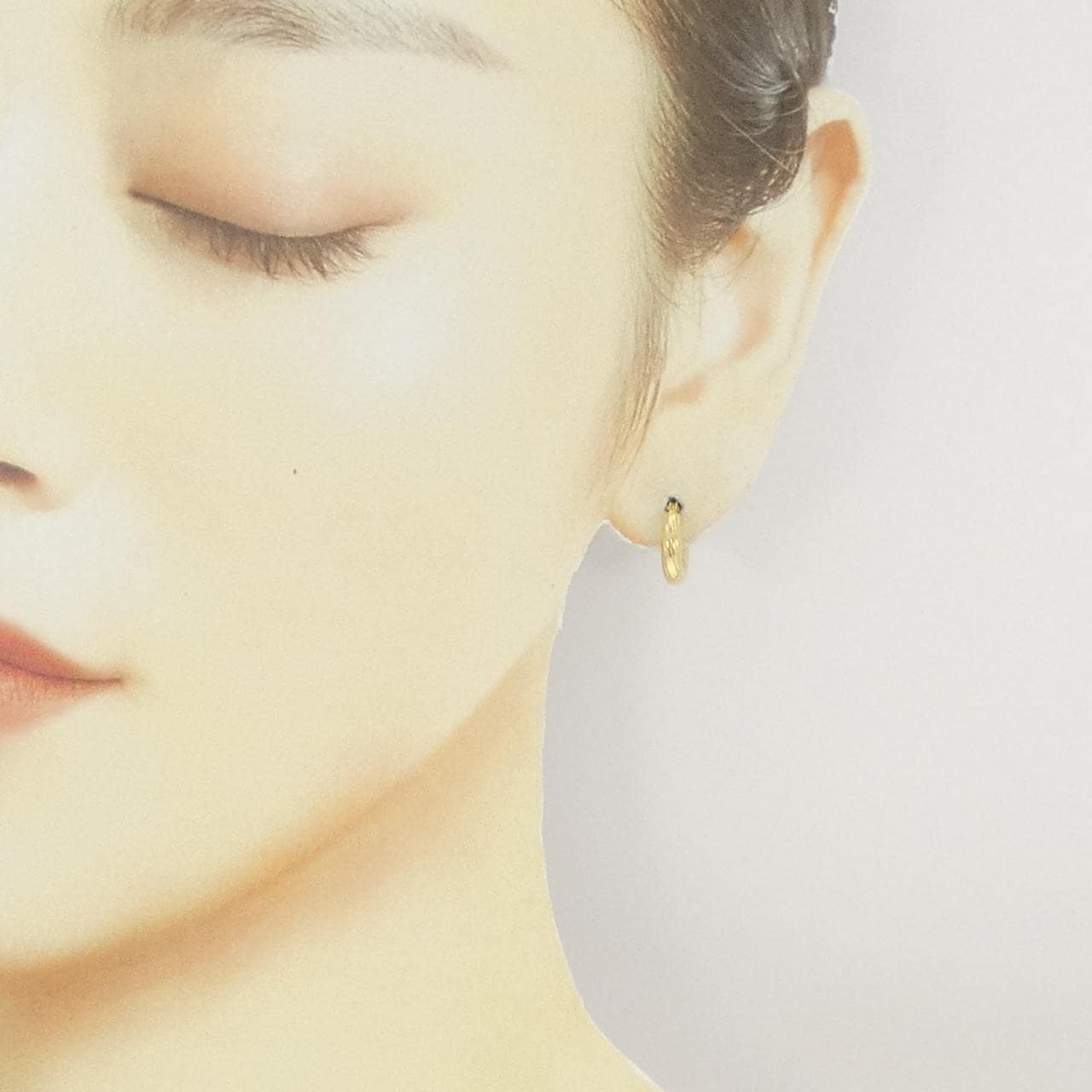 750YG hoop earrings