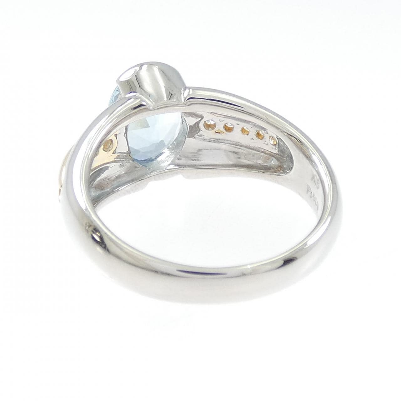 PT900/K18YG アクアマリン リング 1.37CT