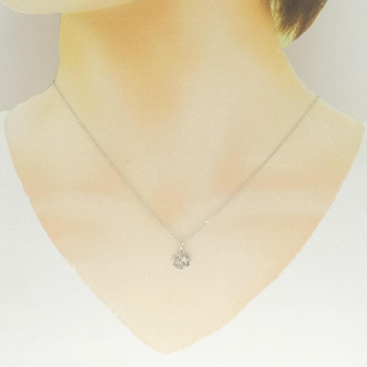 K10WG スター ダイヤモンド ネックレス 0.01CT