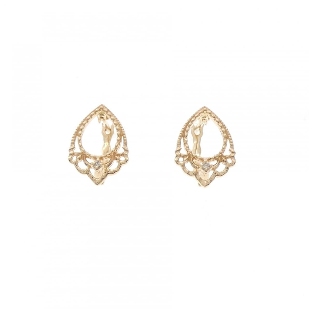 アガット ダイヤモンド ピアス 0.012CT