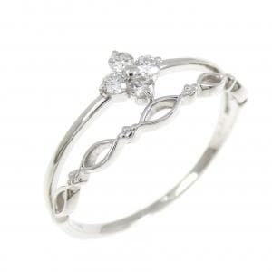 PT900 フラワー ダイヤモンド リング 0.10CT