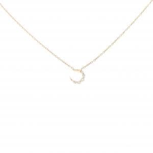 アガット ムーン ダイヤモンド ネックレス 0.049CT