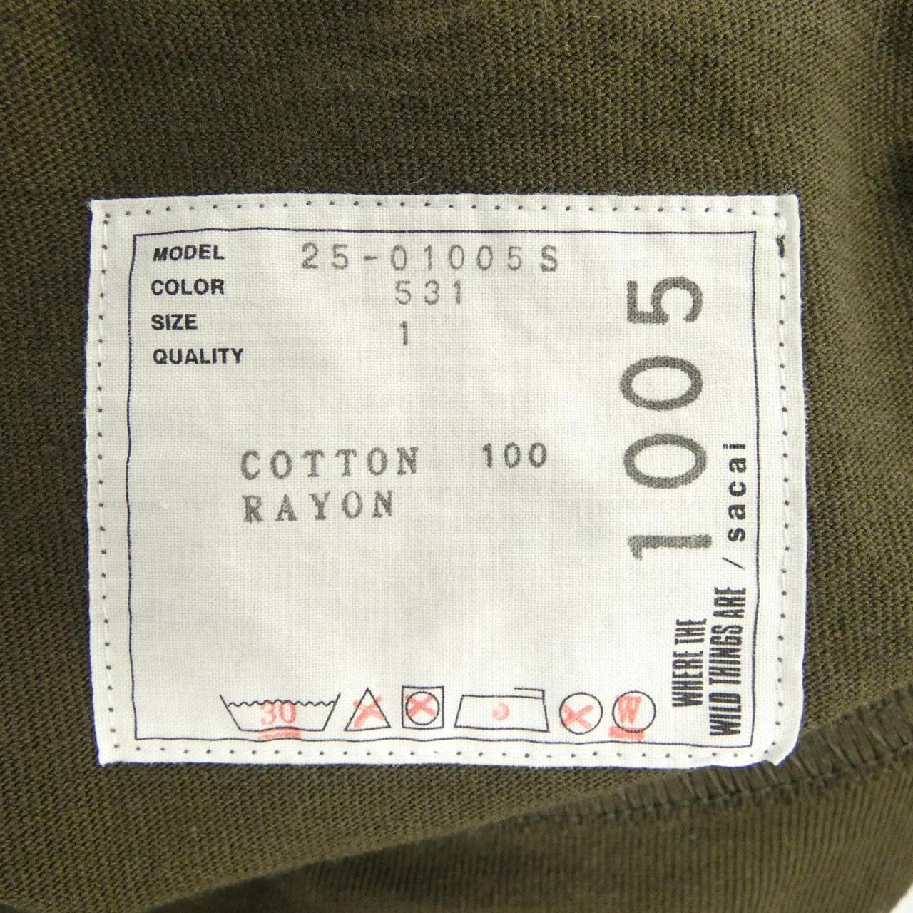 サカイ SACAI WHERE THE WILD THINGS ARE 25-01005S UNISEX Tシャツ