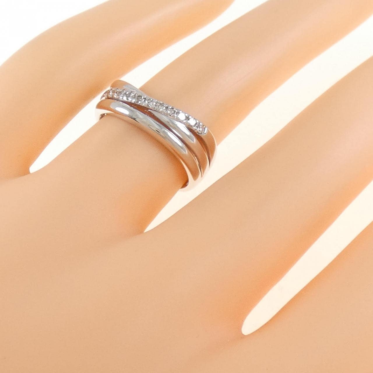 K18WG ダイヤモンド リング 0.20CT