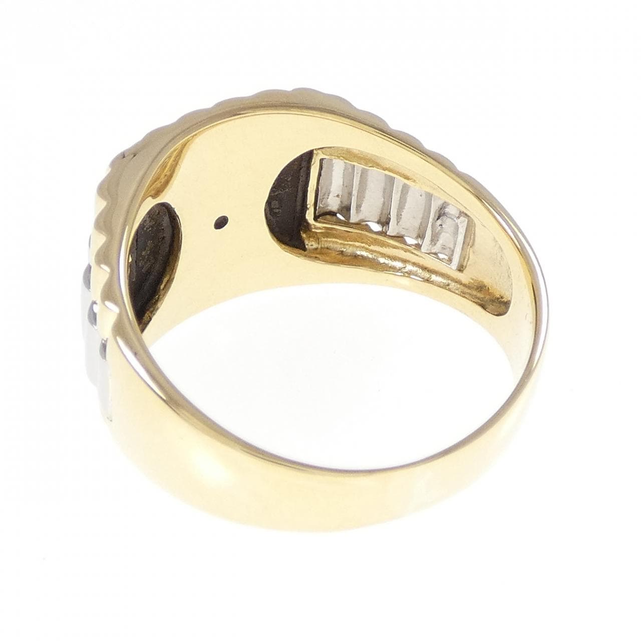 K18YG/PT900 オニキス リング