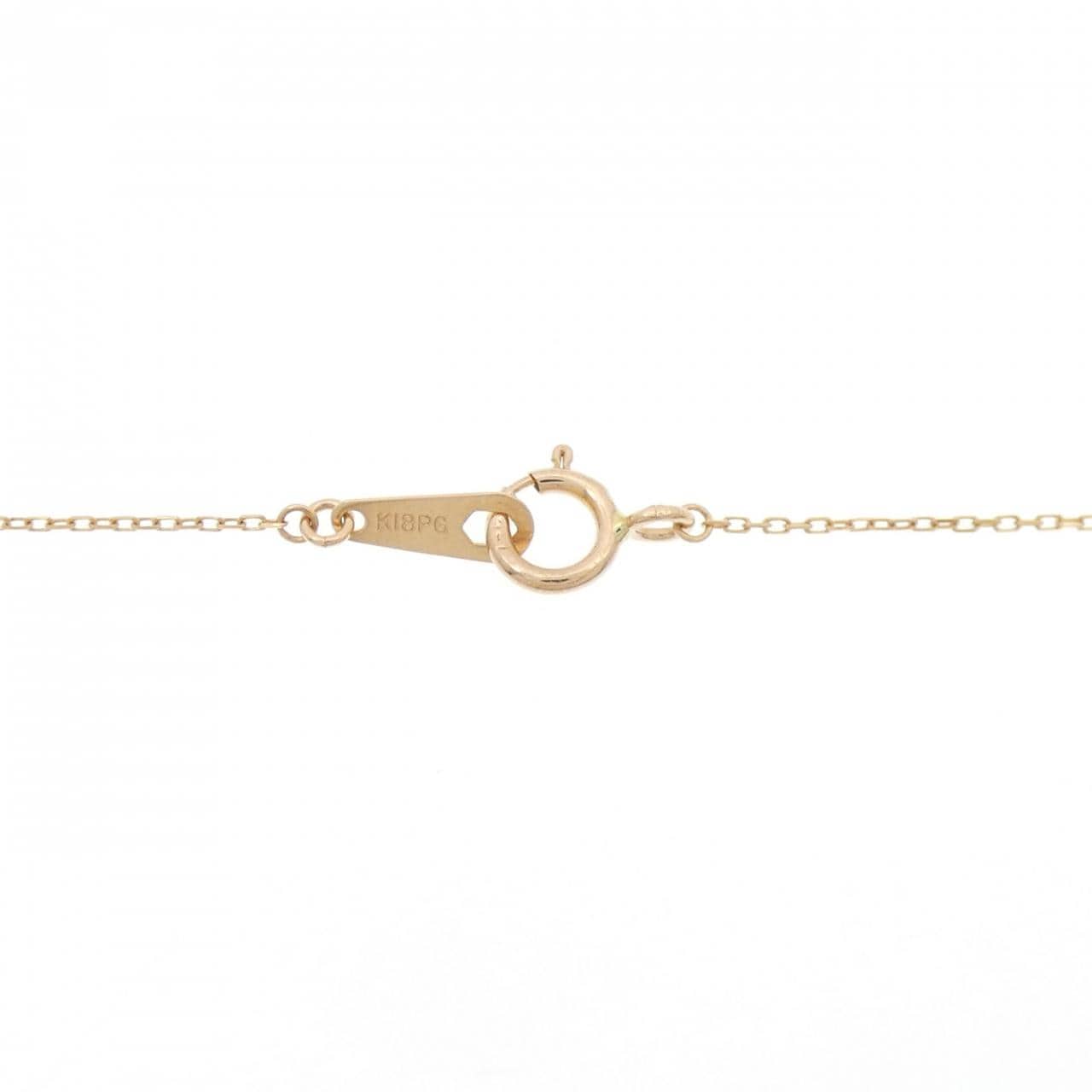 K18PG ソリティア ダイヤモンド ネックレス 0.1CT