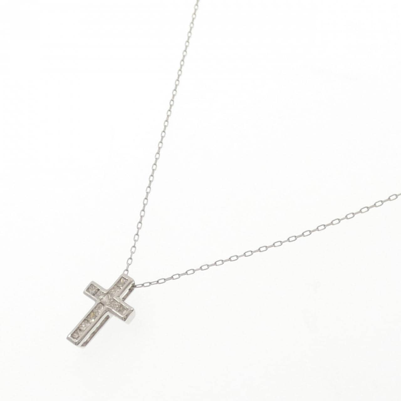 PT900/PT850 クロス ダイヤモンド ネックレス 0.50CT