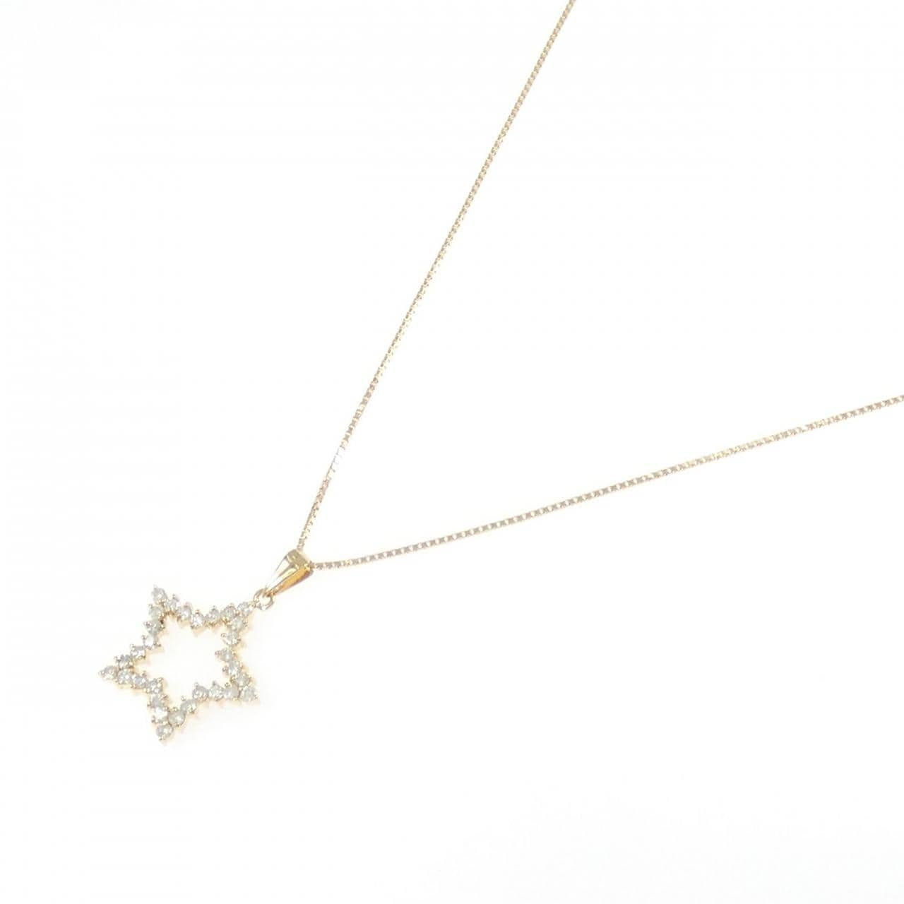 K18YG スター ダイヤモンド ネックレス 0.50CT