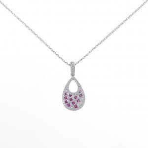K18WG ルビー ネックレス 0.21CT