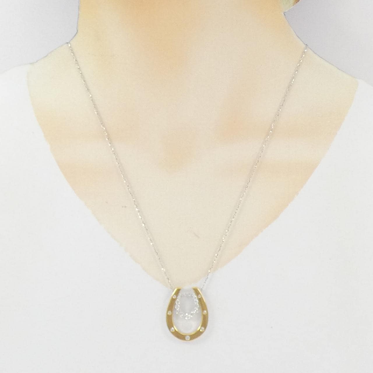 K18WG/K18YG/PT900 2WAY ダイヤモンド ネックレス 0.43CT