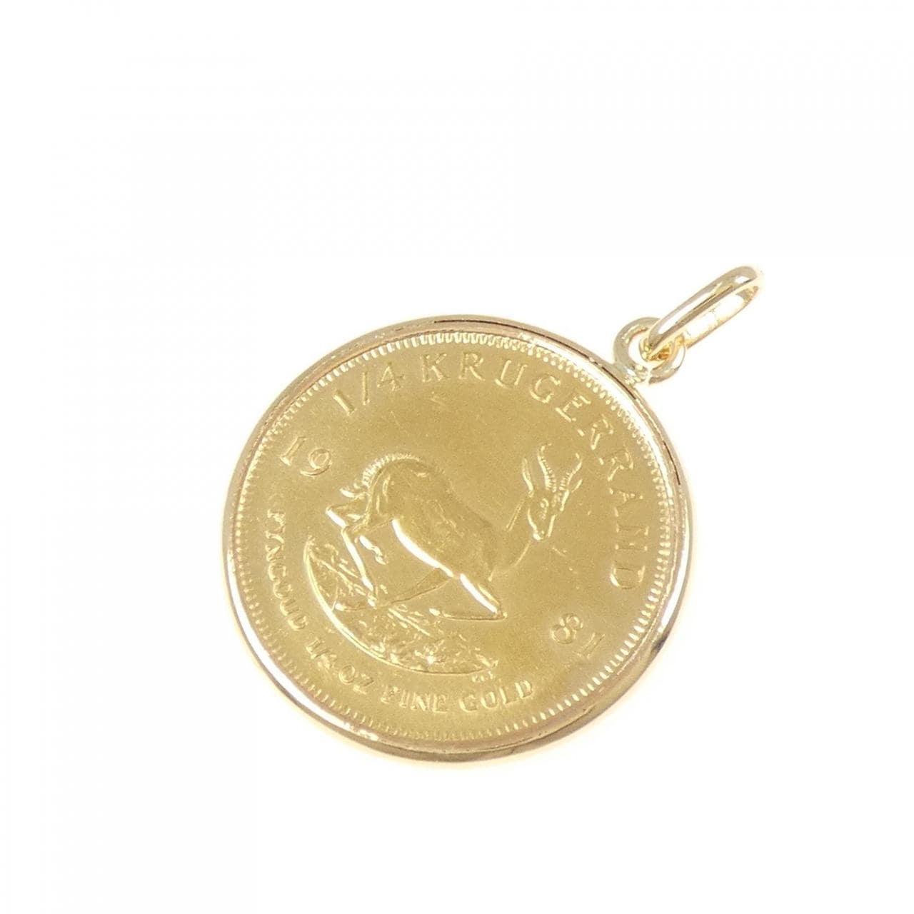 K18YG (框) 硬币吊坠