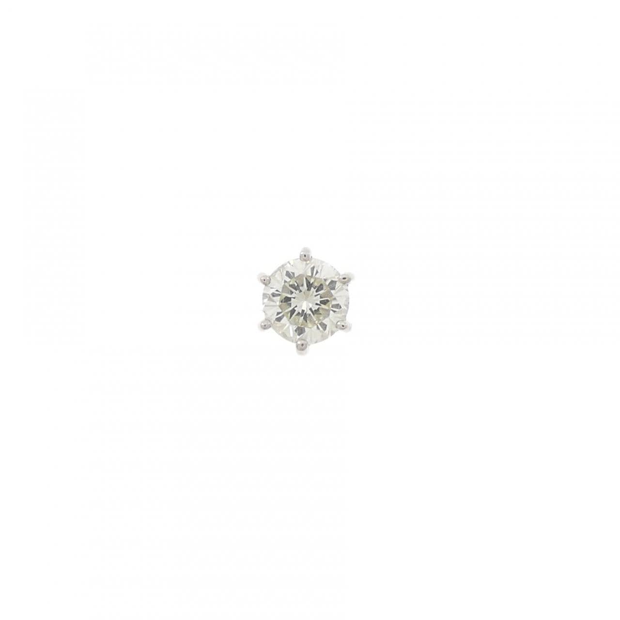 PT900 ソリティア ダイヤモンド ピアス 0.25CT 片耳