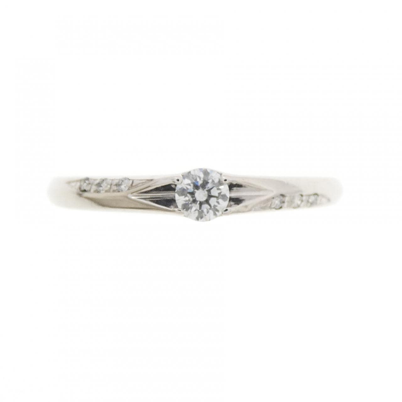 K14WG ダイヤモンド リング 0.10CT