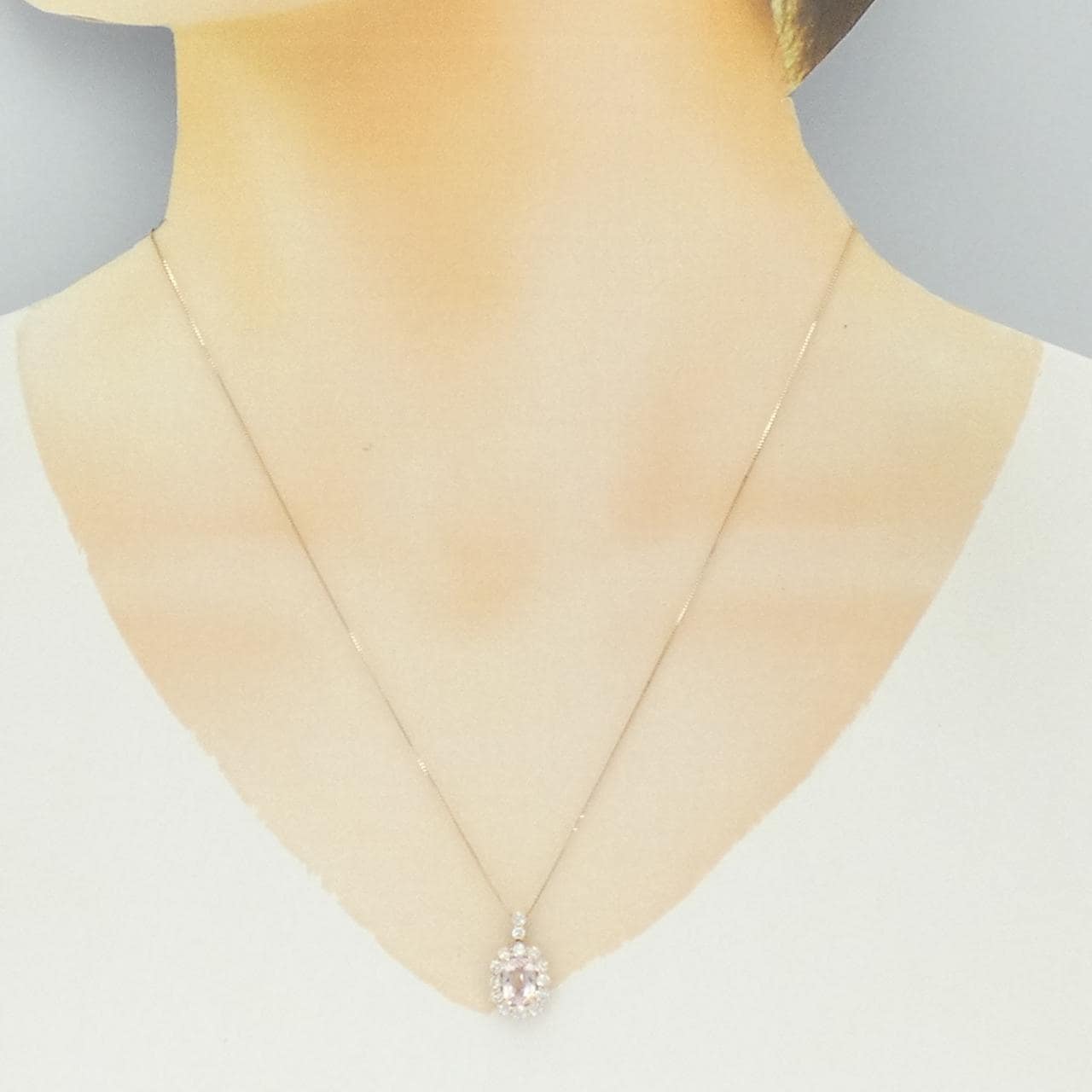 K18PG ベリル ネックレス 0.80CT