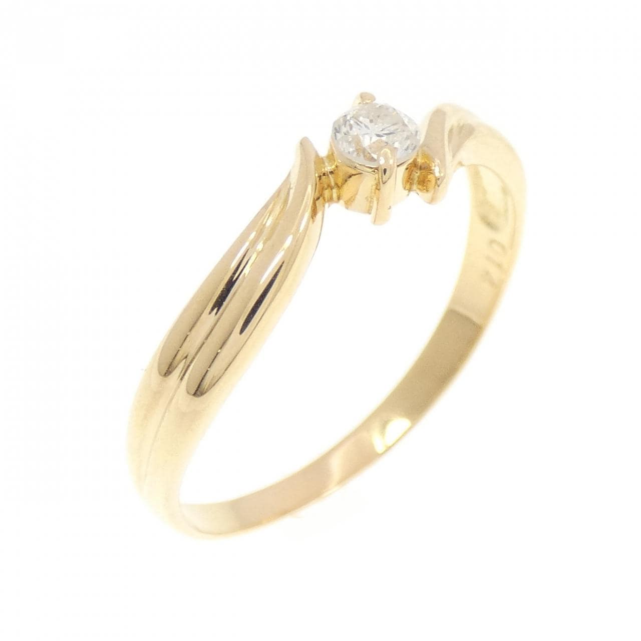 K18YG ダイヤモンド リング 0.14CT