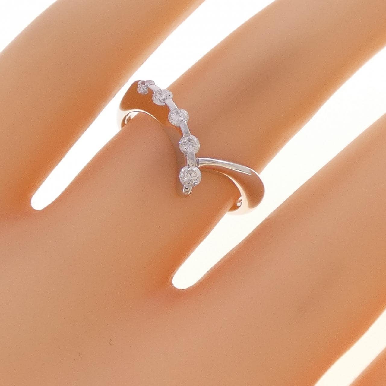 K18WG ダイヤモンド リング 0.20CT