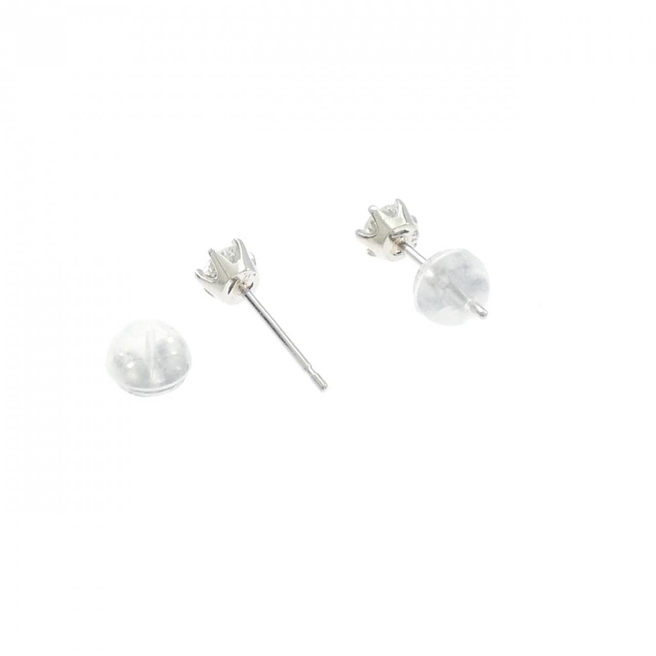 PT900 ソリティア ダイヤモンド ピアス 0.30CT