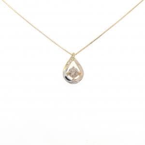 K18YG/PT950/K18PG ダイヤモンド ネックレス 0.50CT