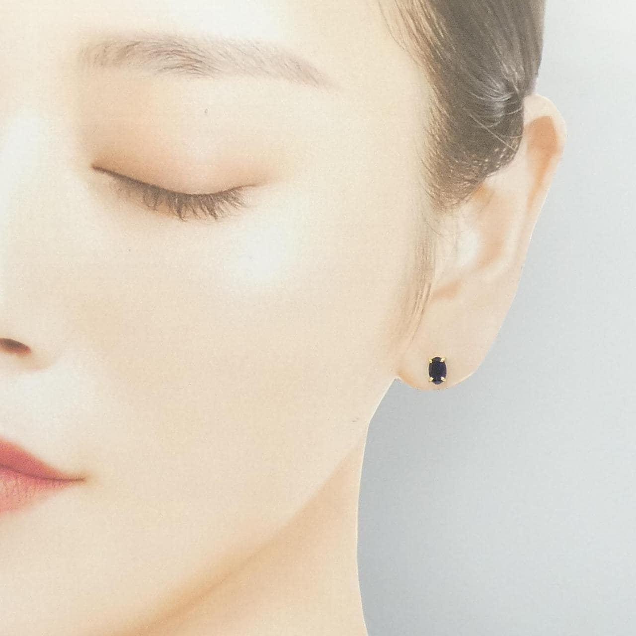 K18YG アイオライト ピアス