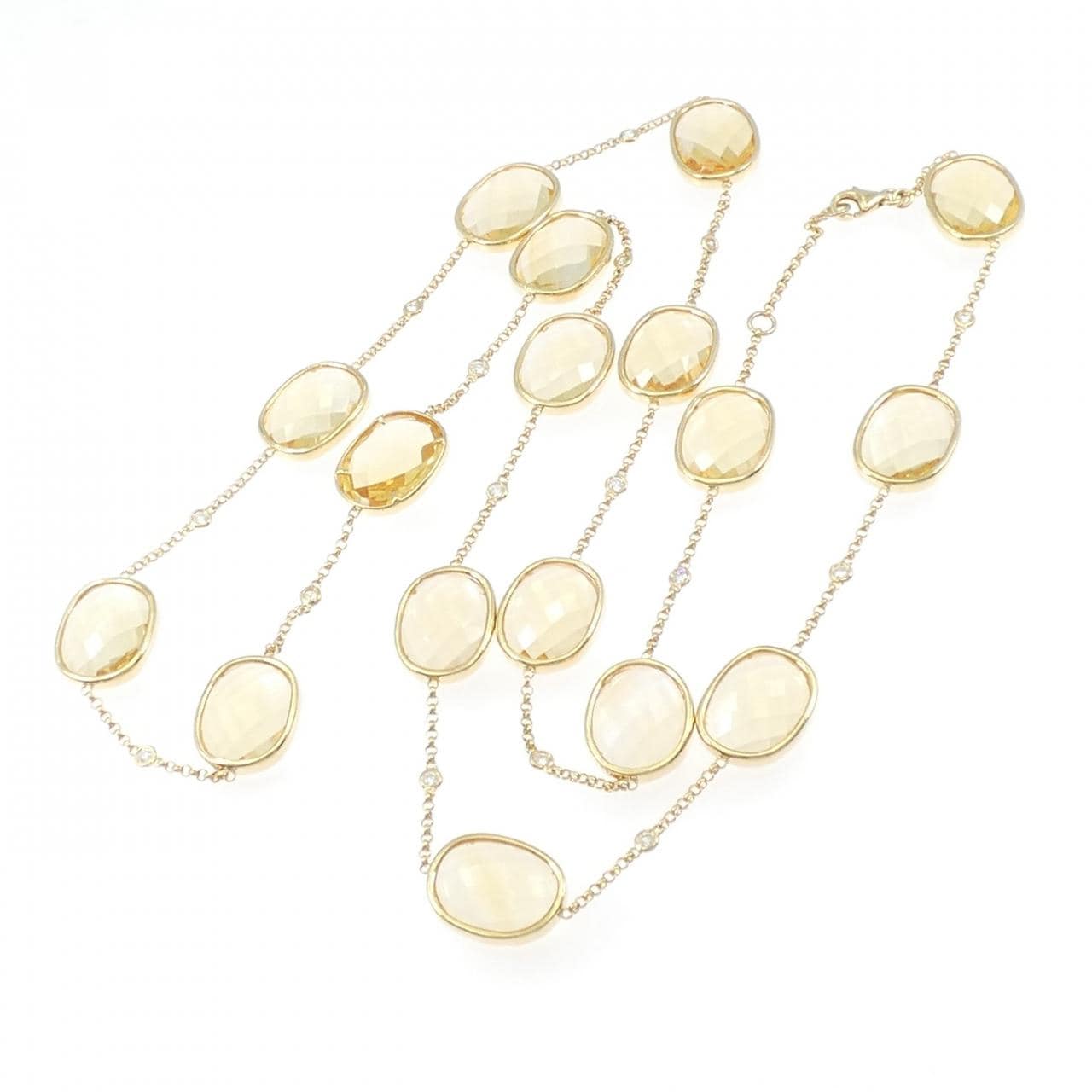 750YG シトリン ネックレス 108.75CT