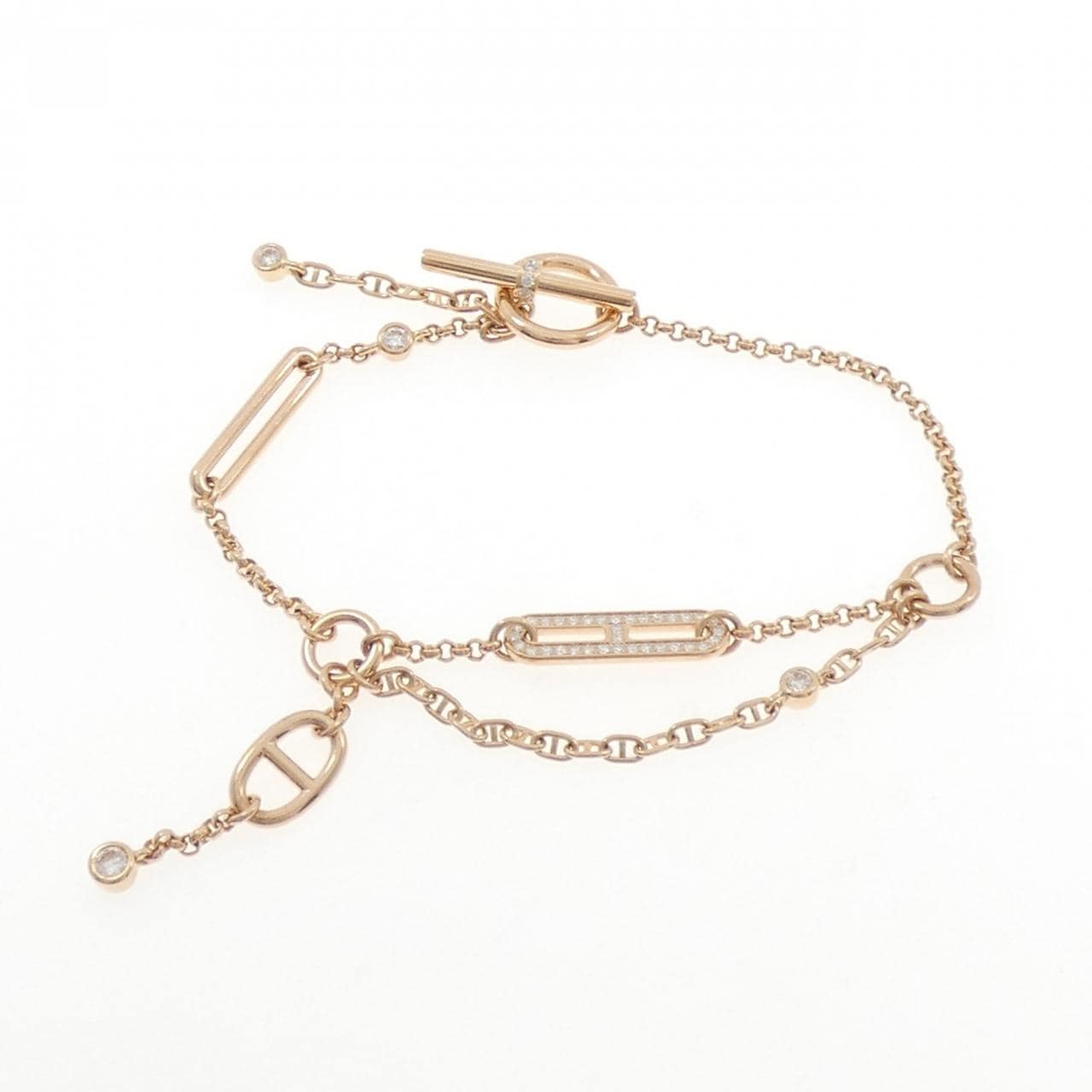 エルメス シェーヌダンクル カオス ブレスレット 0.1CT