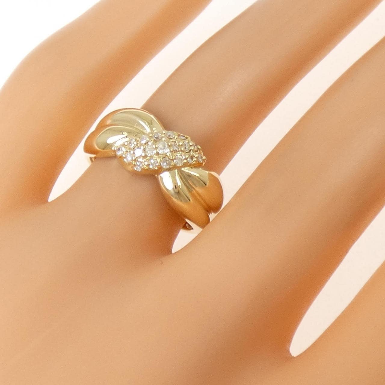 K18YG ダイヤモンド リング 0.19CT
