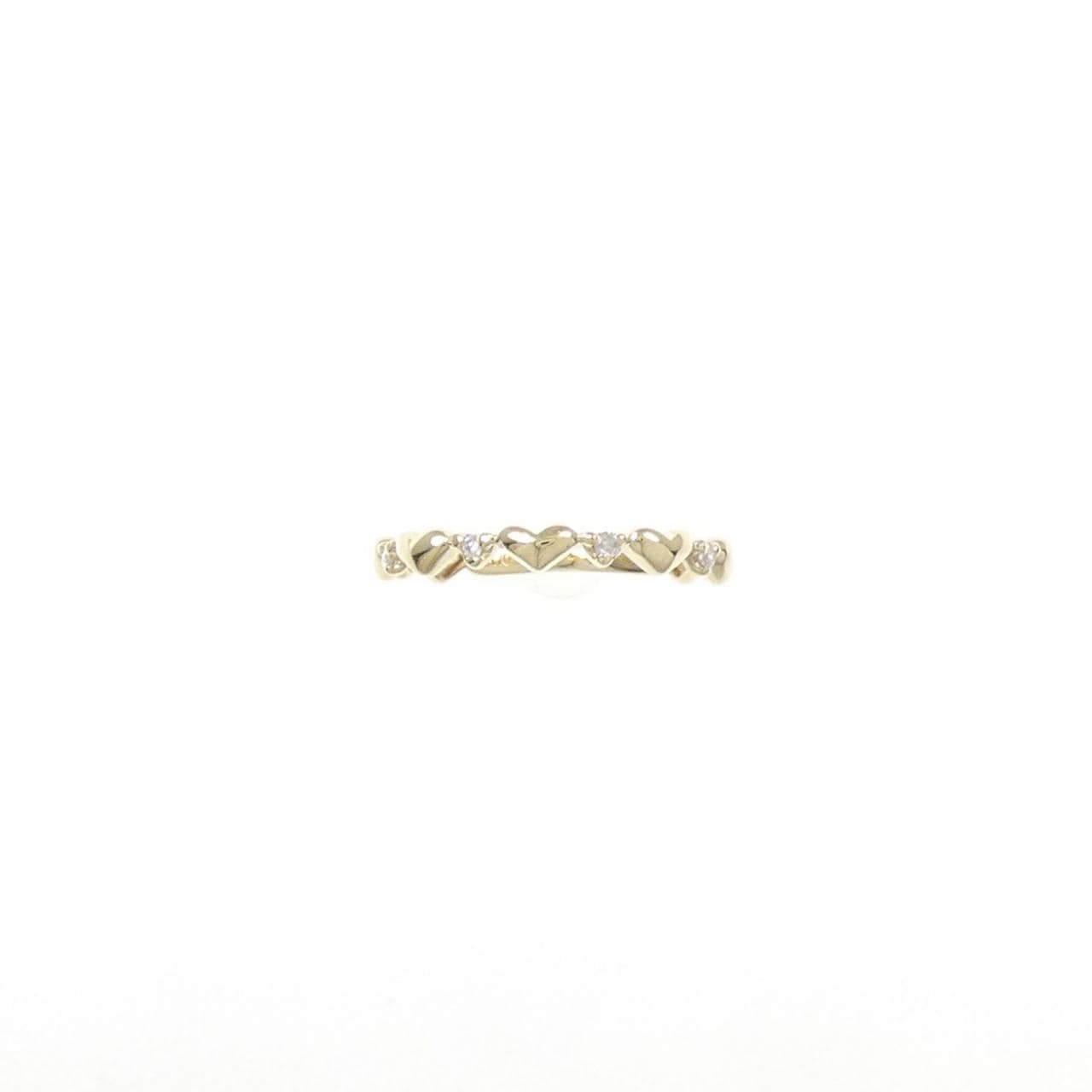 K10YG heart Diamond ring