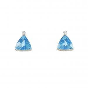 PT900 ブルートパーズ ピアス 3.00CT