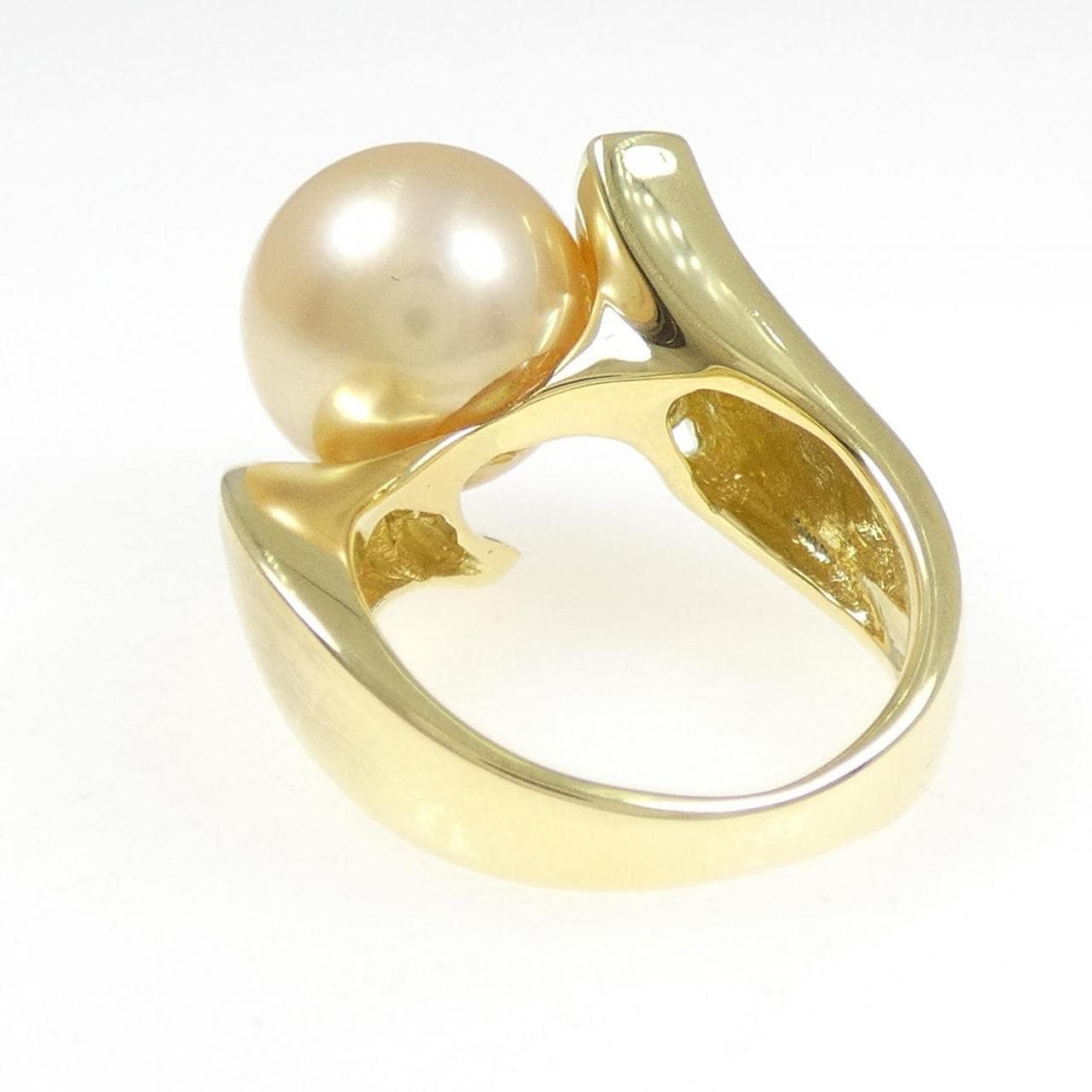 K18YG 白蝶パール リング 11.4mm