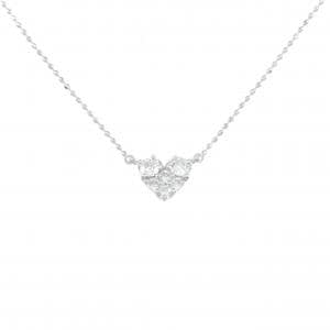 K18WG ハート ダイヤモンド ネックレス