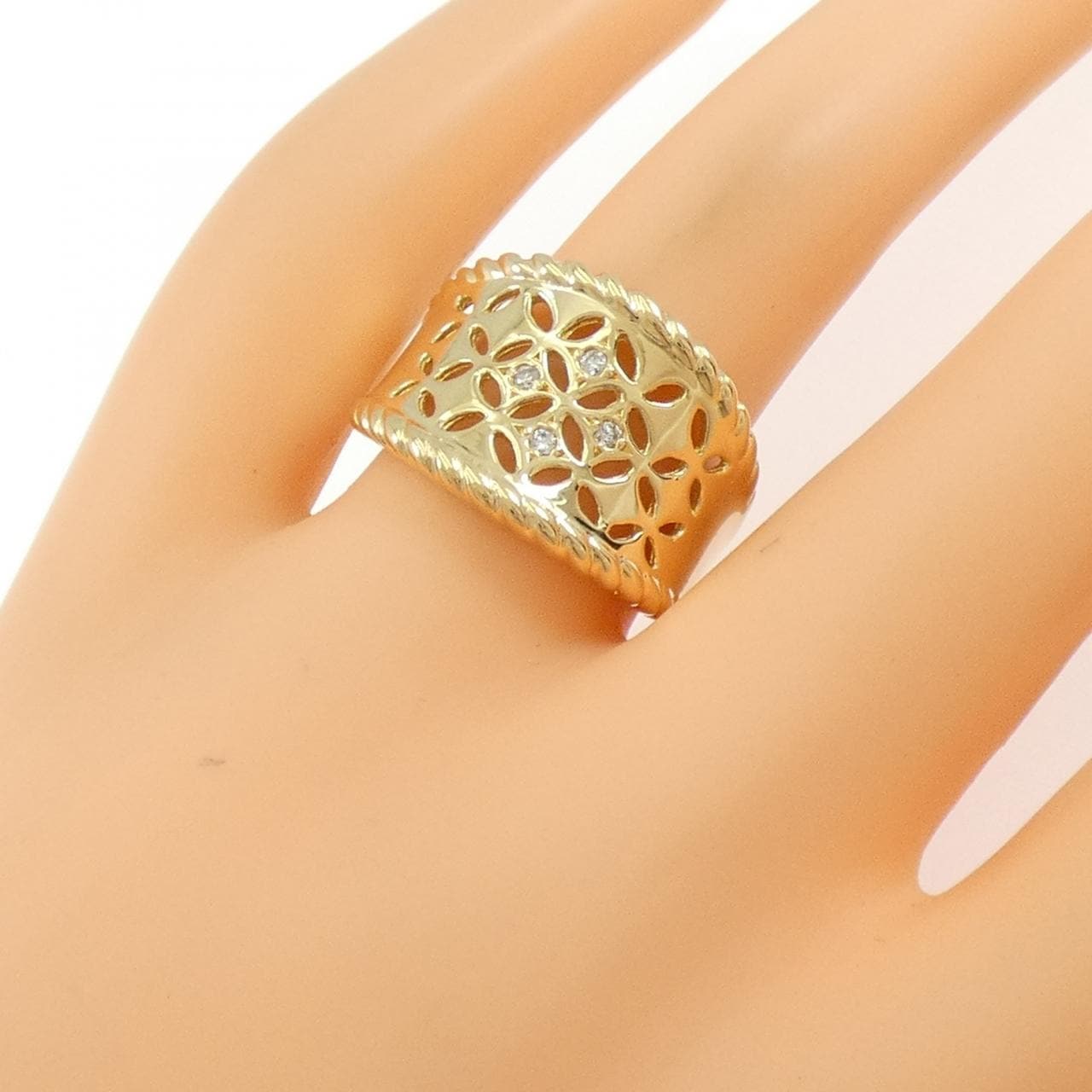 K18YG ダイヤモンド リング 0.04CT