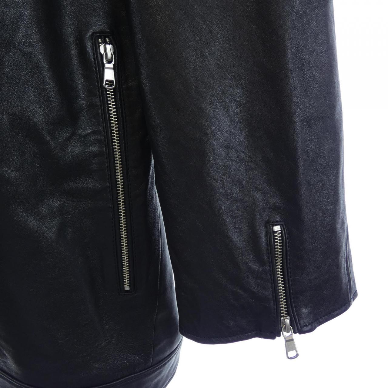 テットオム TETE HOMME レザーライダースジャケット