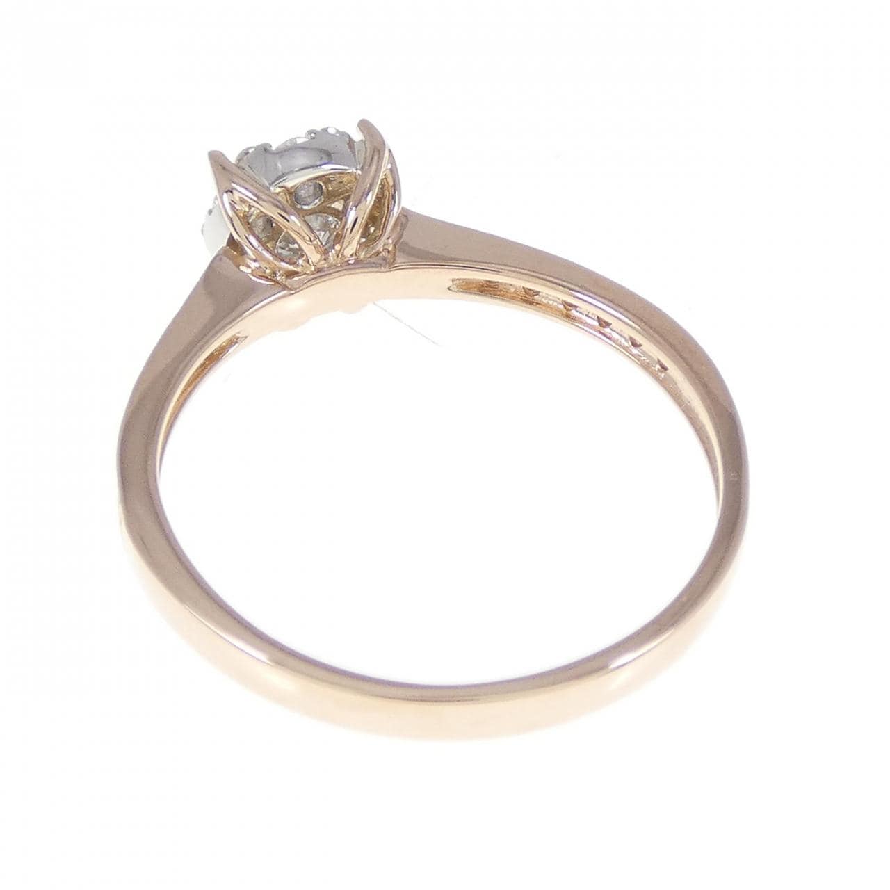 K18PG/PT ダイヤモンド リング 0.123CT