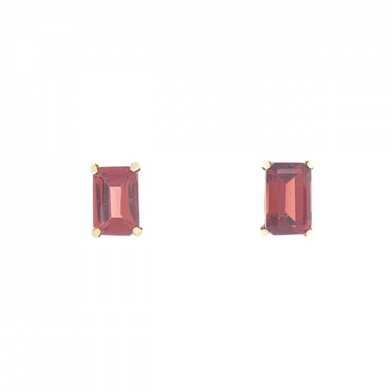 K18YG ガーネット ピアス 1.6CT
