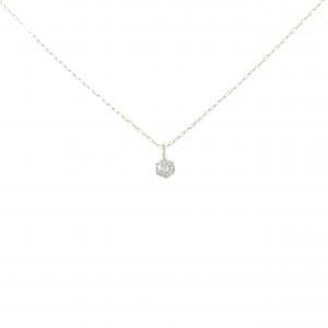 K18YG ソリティア ダイヤモンド ネックレス 0.08CT