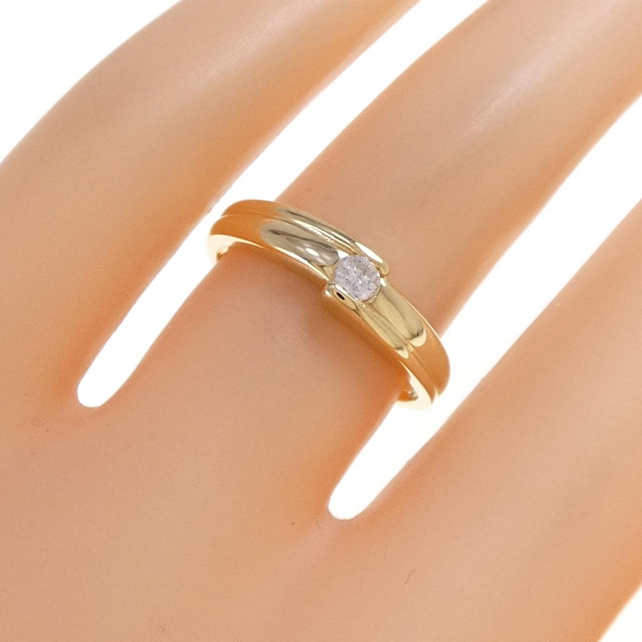 K18YG ダイヤモンド リング 0.1CT