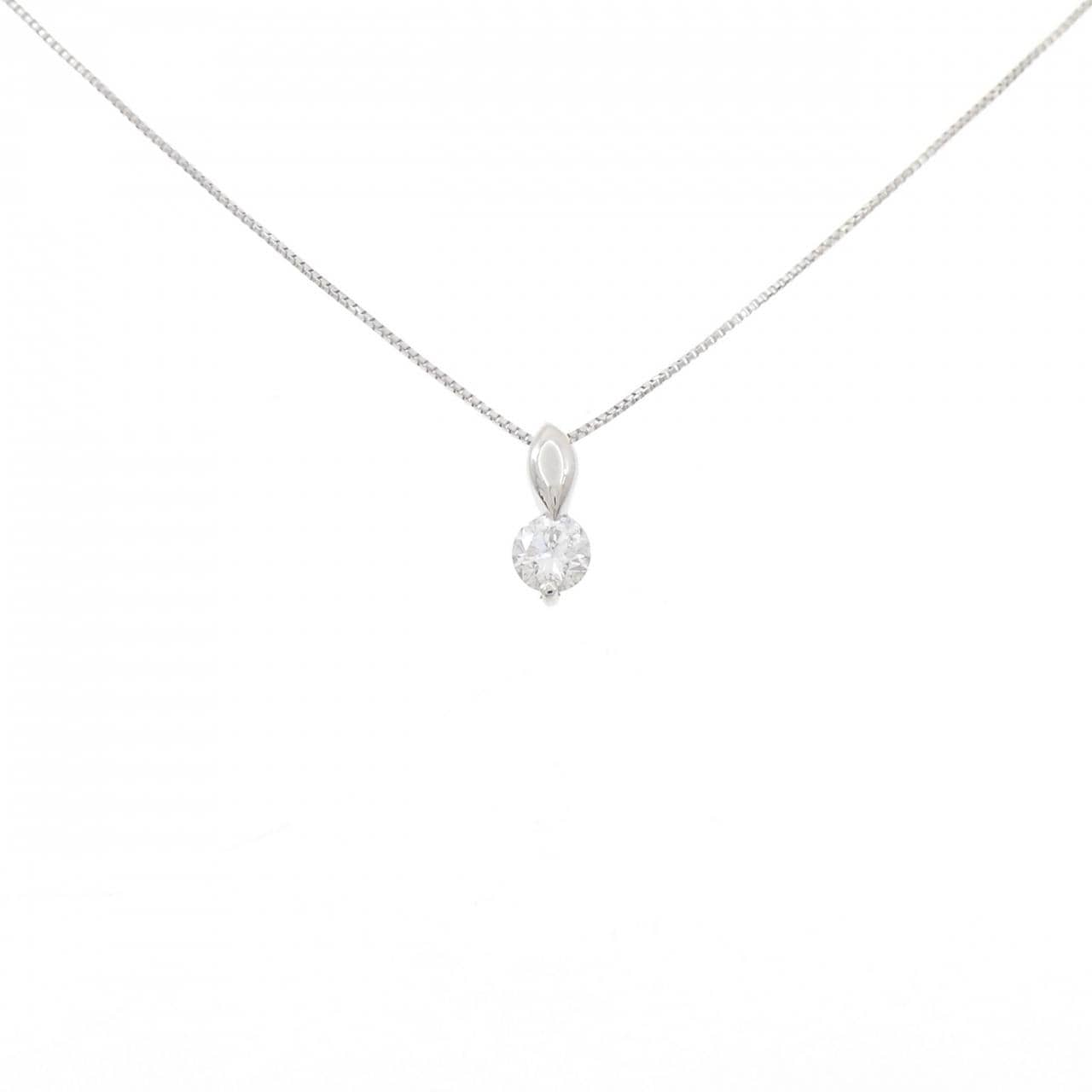 PT900/PT850 ソリティア ダイヤモンド ネックレス 0.305CT