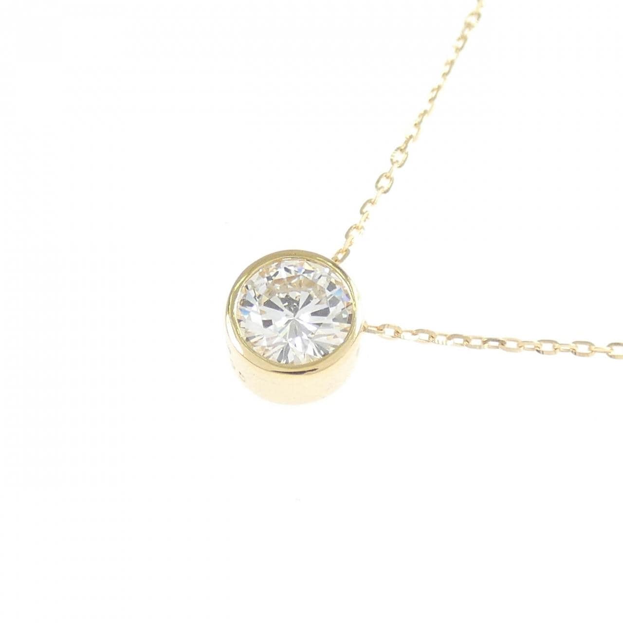 K18YG ソリティア ダイヤモンド ネックレス 0.405CT