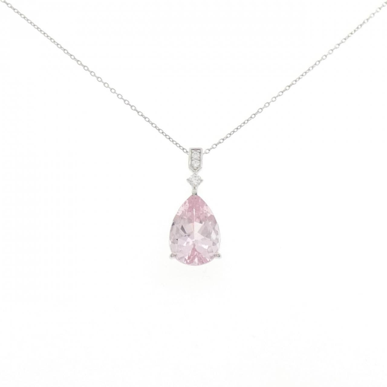 PT950/PT850 モルガナイト ネックレス 3.00CT
