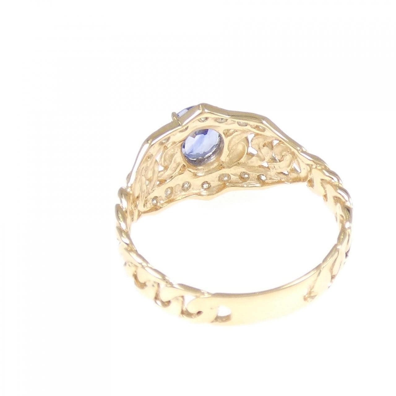 K18YG sapphire ring 0.89CT