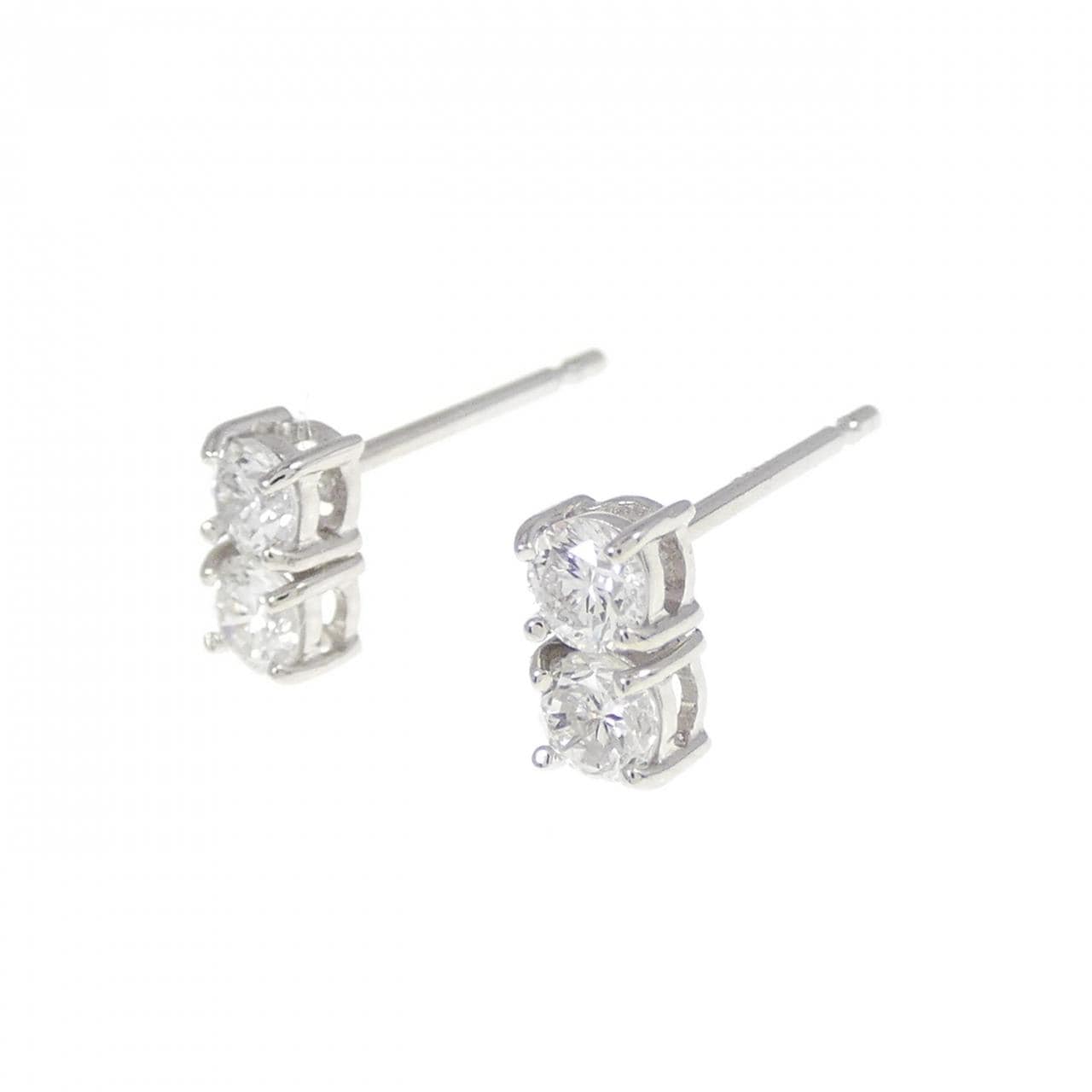 【リメイク】PT ダイヤモンド ピアス 0.32CT