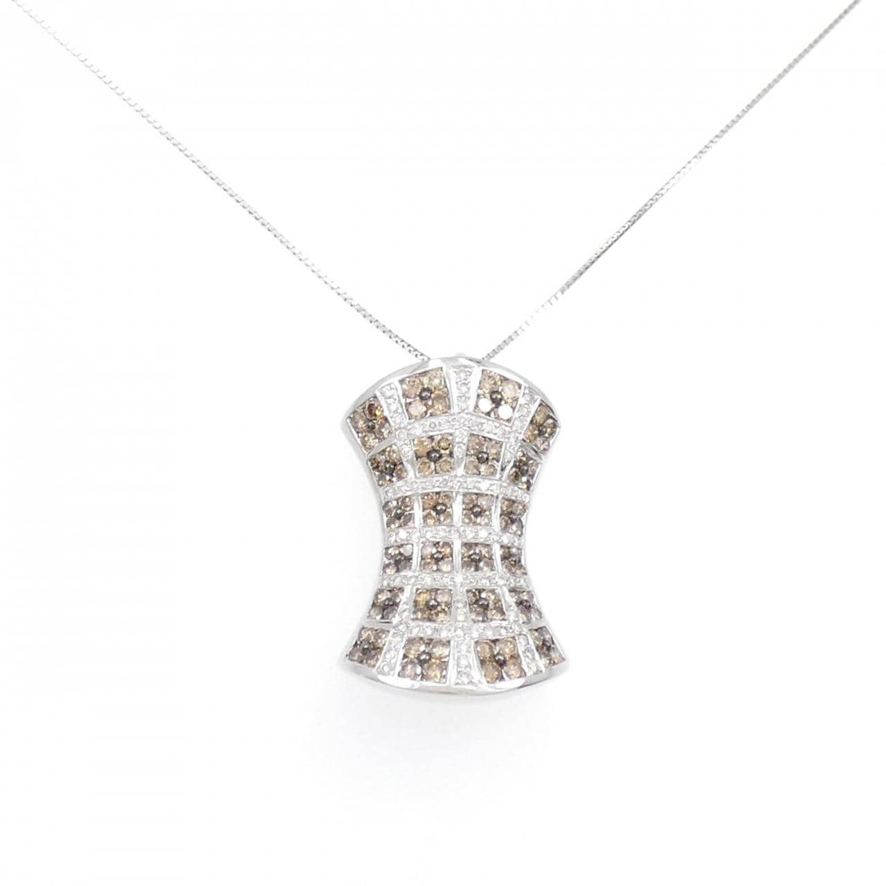 K18WG/K18BG Diamond Necklace 2.95CT